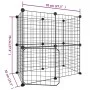 Jaula para mascotas de 12 paneles puerta acero negro 35x35cm de vidaXL, Jaulas y habitáculos para animales pequeños - Ref: Fo...