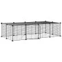 Jaula para mascotas de 20 paneles puerta acero negro 35x35 cm de vidaXL, Jaulas y habitáculos para animales pequeños - Ref: F...