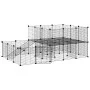Pet cage with 44 panels black steel door 35x35 cm by vidaXL, Cages and habitats for small animals - Ref: Foro24-3114063, Pric...