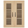 Aparador alto madera contrachapada color roble 69,5x34x180 cm