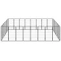 Hundekäfig 28 Paneele aus schwarz pulverbeschichtetem Stahl 50x100 cm von vidaXL, Hundehütten und Zäune - Ref: Foro24-3115963...