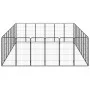 Hundekäfig 28 Paneele aus schwarz pulverbeschichtetem Stahl 50x100 cm von vidaXL, Hundehütten und Zäune - Ref: Foro24-3115963...