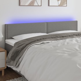 Kopfteil aus dunkelgrauem Stoff mit LED 200x5x78/88 cm von vidaXL, Kopf- und Fußteile - Ref: Foro24-3121495, Preis: 57,45 €, ...