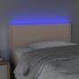 Kopfteil mit LED-Kunstleder in der Farbe Cappuccino, 90 x 5 x 78/88 cm von vidaXL, Kopf- und Fußteile - Ref: Foro24-3121555, ...