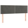 Dunkelgraues Samtkopfteil mit LED 144x5x78/88 cm von vidaXL, Kopf- und Fußteile - Ref: Foro24-3121521, Preis: 51,45 €, Rabatt: %