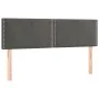 Dunkelgraues Samtkopfteil mit LED 144x5x78/88 cm von vidaXL, Kopf- und Fußteile - Ref: Foro24-3121521, Preis: 51,15 €, Rabatt: %