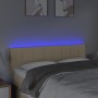 Kopfteil aus cremefarbenem Stoff mit LED 144x5x78/88 cm von vidaXL, Kopf- und Fußteile - Ref: Foro24-3121615, Preis: 56,86 €,...