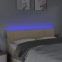 Kopfteil aus cremefarbenem Stoff mit LED 144x5x78/88 cm von vidaXL, Kopf- und Fußteile - Ref: Foro24-3121615, Preis: 55,20 €,...