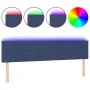 Cabecero con LED de tela azul 200x5x78/88 cm de vidaXL, Cabeceros y pies de cama - Ref: Foro24-3121640, Precio: 66,11 €, Desc...