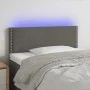 Dunkelgraues Samtkopfteil mit LED 100x5x78/88 cm von vidaXL, Kopf- und Fußteile - Ref: Foro24-3121515, Preis: 40,15 €, Rabatt: %