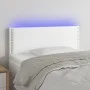 Kopfteil mit LED, weißem Kunstleder, 80 x 5 x 78/88 cm von vidaXL, Kopf- und Fußteile - Ref: Foro24-3121545, Preis: 46,92 €, ...