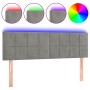 Hellgraues Samtkopfteil mit LED 144x5x78/88 cm von vidaXL, Kopf- und Fußteile - Ref: Foro24-3121660, Preis: 59,75 €, Rabatt: %