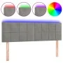 Hellgraues Samtkopfteil mit LED 144x5x78/88 cm von vidaXL, Kopf- und Fußteile - Ref: Foro24-3121660, Preis: 64,34 €, Rabatt: %