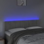 Hellgraues Samtkopfteil mit LED 144x5x78/88 cm von vidaXL, Kopf- und Fußteile - Ref: Foro24-3121660, Preis: 59,75 €, Rabatt: %