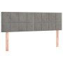 Hellgraues Samtkopfteil mit LED 144x5x78/88 cm von vidaXL, Kopf- und Fußteile - Ref: Foro24-3121660, Preis: 59,75 €, Rabatt: %