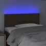 Headboard with LED in dark brown fabric 90x5x78/88 cm by vidaXL, Headboards and footboards - Ref: Foro24-3121597, Price: 47,3...