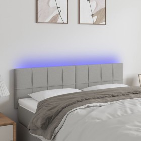 Hellgraues Stoffkopfteil mit LED 144x5x78/88 cm von vidaXL, Kopf- und Fußteile - Ref: Foro24-3121610, Preis: 66,93 €, Rabatt: %