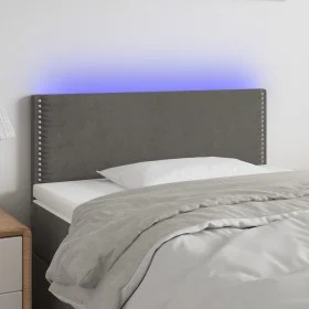 Dark gray velvet headboard with LED 80x5x78/88 cm by vidaXL, Headboards and footboards - Ref: Foro24-3121503, Price: 37,04 €,...