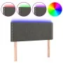Dark gray velvet headboard with LED 80x5x78/88 cm by vidaXL, Headboards and footboards - Ref: Foro24-3121503, Price: 37,04 €,...