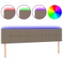Kopfteil mit LED aus taupegrauem Stoff 180x5x78/88 cm von vidaXL, Kopf- und Fußteile - Ref: Foro24-3121630, Preis: 63,28 €, R...