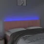 Pink velvet headboard with LED 144x5x78/88 cm by vidaXL, Headboards and footboards - Ref: Foro24-3121665, Price: 61,76 €, Dis...