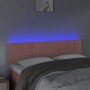 Rosa Samtkopfteil mit LED 144x5x78/88 cm von vidaXL, Kopf- und Fußteile - Ref: Foro24-3121665, Preis: 57,35 €, Rabatt: %