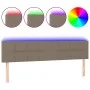 Cabecero con LED de tela gris taupe 160x5x78/88 cm de vidaXL, Cabeceros y pies de cama - Ref: Foro24-3121622, Precio: 63,63 €...