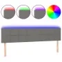 Headboard with LED in dark gray fabric 200x5x78/88 cm by vidaXL, Headboards and footboards - Ref: Foro24-3121635, Price: 69,5...