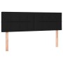 Kopfteil aus schwarzem Stoff mit LED 144x5x78/88 cm von vidaXL, Kopf- und Fußteile - Ref: Foro24-3121612, Preis: 63,17 €, Rab...