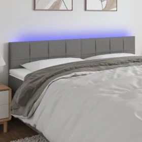 Headboard with LED in dark gray fabric 180x5x78/88 cm by vidaXL, Headboards and footboards - Ref: Foro24-3121627, Price: 61,6...