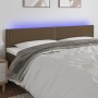 Headboard with LED in dark brown fabric 200x5x78/88 cm by vidaXL, Headboards and footboards - Ref: Foro24-3121497, Price: 58,...