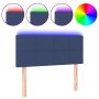 Blue fabric headboard with LED 80x5x78/88 cm by vidaXL, Headboards and footboards - Ref: Foro24-3121592, Price: 35,40 €, Disc...