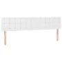 Headboard with LED white synthetic leather 200x5x78/88 cm by vidaXL, Headboards and footboards - Ref: Foro24-3121721, Price: ...