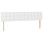 Kopfteil mit LED, weißem Kunstleder, 200 x 5 x 78/88 cm von vidaXL, Kopf- und Fußteile - Ref: Foro24-3121721, Preis: 70,88 €,...