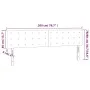 Headboard with LED white synthetic leather 200x5x78/88 cm by vidaXL, Headboards and footboards - Ref: Foro24-3121721, Price: ...