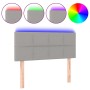 Light gray fabric headboard with LED 100x5x78/88 cm by vidaXL, Headboards and footboards - Ref: Foro24-3121602, Price: 45,30 ...