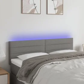 Cabecero con LED de tela gris oscuro 144x5x78/88 cm de vidaXL, Cabeceros y pies de cama - Ref: Foro24-3121751, Precio: 56,28 ...