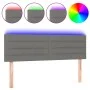 Dark gray fabric headboard with LED 144x5x78/88 cm by vidaXL, Headboards and footboards - Ref: Foro24-3121751, Price: 56,28 €...