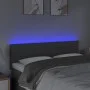 Dark gray fabric headboard with LED 144x5x78/88 cm by vidaXL, Headboards and footboards - Ref: Foro24-3121751, Price: 56,28 €...