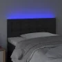 Cabecero con LED cuero sintético negro 100x5x78/88 cm de vidaXL, Cabeceros y pies de cama - Ref: Foro24-3121696, Precio: 40,5...