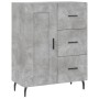 Aparador alto madera contrachapada gris hormigón 69,5x34x180 cm