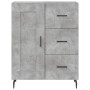 Aparador alto madera contrachapada gris hormigón 69,5x34x180 cm