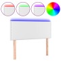 Headboard with LED white synthetic leather 100x5x78/88 cm by vidaXL, Headboards and footboards - Ref: Foro24-3121557, Price: ...
