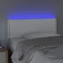 Headboard with LED white synthetic leather 100x5x78/88 cm by vidaXL, Headboards and footboards - Ref: Foro24-3121557, Price: ...