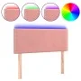 Cabecero con LED de terciopelo rosa 80x5x78/88 cm de vidaXL, Cabeceros y pies de cama - Ref: Foro24-3121507, Precio: 37,79 €,...