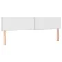 Headboard with LED white synthetic leather 200x5x78/88 cm by vidaXL, Headboards and footboards - Ref: Foro24-3121581, Price: ...