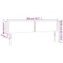 Kopfteil mit LED, weißem Kunstleder, 200 x 5 x 78/88 cm von vidaXL, Kopf- und Fußteile - Ref: Foro24-3121581, Preis: 58,70 €,...