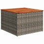 Conjunto de sofá de jardín con cojín 8 pcs Gris Poliratán