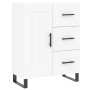 Aparador alto madera contrachapada blanco 69,5x34x180 cm