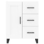 Aparador alto madera contrachapada blanco 69,5x34x180 cm